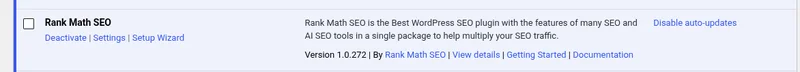 image showing rankmathplugin installed