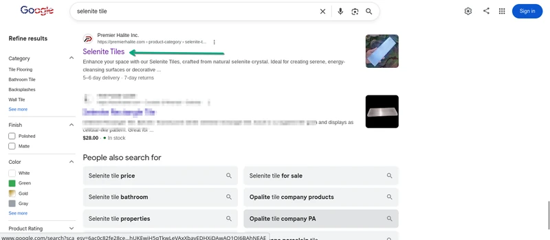 title tag showing in serp